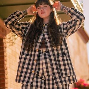 Big Bud Press Black and White Checkered Utility Jacket